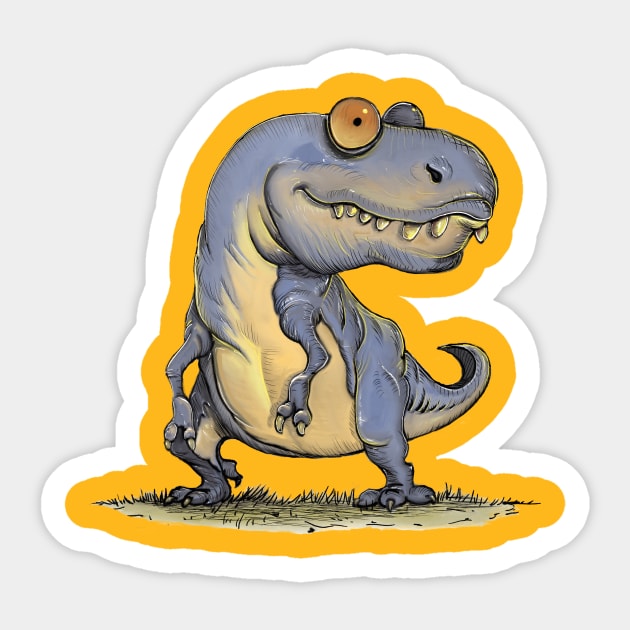 T-Rex Sticker by Artofokan